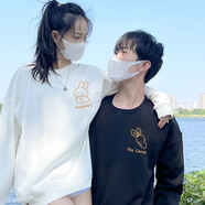 MDlila【兩件套】情侶裝春秋季衣服一男一女衛(wèi)衣2025年新款外套班服定制 男生黑+女生白 薄款 XL 男生+女生M