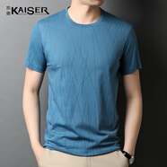 凱撒（KAISER）短袖T恤男士含桑蠶絲夏季圓領(lǐng)上衣KS5076 中蘭 175/92A 