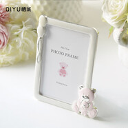 棲域可愛(ài)相框擺臺創(chuàng  )意金屬兒童嬰兒寶寶洗照片加粉色少女卡通 粉色 小熊氣球6寸*洗照片聯(lián)系客服