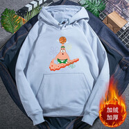 八戒別鬧海綿寶寶衛(wèi)衣男派大星帽衫寬松情侶裝 霧霾藍(lán) 【 帽衫秋冬】  0935 XXL  180-190CM  160-180斤