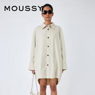 moussy 女裝新款OVERSIZE短款男友風(fēng)襯衫連衣裙010GSH30-0170 015花紋白色 均碼
