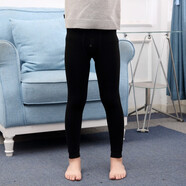 牛牛萌寶【加厚加絨】男童打底褲兒童保暖褲冬季黑色一體褲不起球男孩褲子 男童黑色(加厚加絨) L碼(適合116-125cm身高)