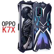 龍豈oppoA97手機(jī)殼金屬邊框OPPO a57保護(hù)套K9X全包a58防摔OPPOK7x定制A72男 OPPO K7x-雷神-黑色