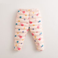 馬克珍妮秋冬裝女童男童褲子兒童超輕羽絨褲內膽 嬰兒寶寶羽絨褲82935 水彩點(diǎn)點(diǎn) 73 18M