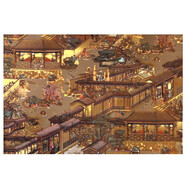 御貢坊 清明上河圖夜景1000片木質(zhì)拼圖成人diy創(chuàng)意女孩生日禮物兒童玩具