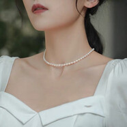 卓麥 經(jīng)典款淡水珍珠項(xiàng)鏈少女年輕款基礎(chǔ)素單圈復(fù)古風(fēng)天然米粒形細(xì)小頸鏈貴氣大方首飾品生日禮物送女友媽媽 經(jīng)典款珍珠項(xiàng)鏈