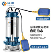臣源潛水泵220V家用水井水抽水泵不銹鋼農(nóng)用小型污水泵灌溉澆菜高揚程 550W/一寸清水泵(帶浮球)