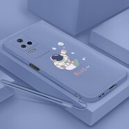 倍思力 適用小米紅米Redmi K40S手機殼保護套男女款全包防摔磨砂卡通軟殼 薰衣草灰-快樂(lè )星球+手繩 小米Redmi K40S