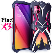 龍豈 OPPOFindx3pro手機(jī)殼金屬邊框findx5pro保護(hù)套全包防摔硬殼x2男OPPOx5 OPPO FindX3 雷神-黑色