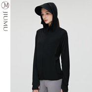 玖慕（JIUMU）防曬衣女士防紫外線皮膚衣夏季戶外騎車連帽輕薄外套防曬服防曬衫