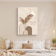 現代簡(jiǎn)約臥室床頭裝飾畫(huà)抽象線(xiàn)條人物掛畫(huà)奶油風(fēng)原木風(fēng)客廳墻壁畫(huà) A款-靜美時(shí)光 35*50cm布紋理面