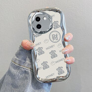 慕文 適用vivoY200i手機殼vivo新款Y200i5G保護套viviy硅膠vovoy全包V2354A防摔viv0丫voviy步步高viov 電鍍奶油紋-銀色-ZC23財富 vivo Y200 i