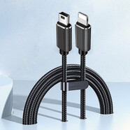 朗洵適用于尼康相機D750 D5200 D5300 D7100 D7200連接iphone蘋(píng)果手機ipad平板OTG轉換器內存卡數據線(xiàn) MiniUSB轉lightning 1米