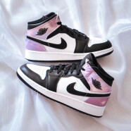 耐克（NIKE）【尖货】男女鞋Air Jordan mid aj1情侣新款运动休闲板鞋篮球鞋 DM6216/DM1200-001 黑白粉 37.5 GS