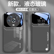 品托 適用榮耀magic4手機殼magic3pro液態(tài)玻璃保護套新款大視窗全包防摔創(chuàng)意網(wǎng)紅男女潮牌 榮耀magic4【石墨灰-A1大視窗】+手機膜 液態(tài)玻璃