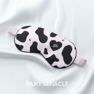 SILKY MIRACLE真絲眼罩MooMoo系列奶牛紋愛心真絲眼罩禮盒裝 奶牛印花眼罩