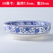 贛瓷樂(lè )陶陶瓷酸菜魚(yú)大盆碗家用網(wǎng)紅水煮肉片大號湯碗毛血旺小龍蝦大號湯盆 青花纏枝蓮（1個(gè)10英寸大湯碗）