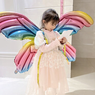 多美憶生日?qǐng)鼍安贾蒙諝馇蚍諊谰邇和泻⑴⑴蓪?duì)裝飾天使彩色翅膀