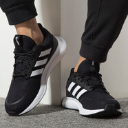 阿迪達斯 （adidas）跑步鞋男鞋2025新款夏季戶外緩震運動鞋ASWEERUN輕便透氣休閑鞋 黑白EE9843 42.5