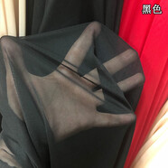 紀(jì)蔻家訪韓國進(jìn)口純色氨綸網(wǎng)紗布料柔軟垂順?biāo)拿鎻椓W(wǎng)眼面料打底衫里 黑色 一米價(jià)