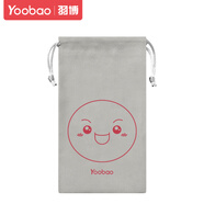 羽博（yoobao）手機收納袋 充電寶絨布袋 移動電源充電器保護套袋子 移動硬盤U盤束口絨布袋 笑臉【大號】布袋【11.5*20.5CM】