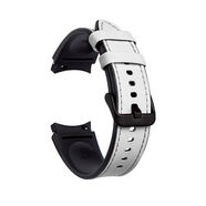 優(yōu)倫詩適用三星Galaxy watch7/6手表表帶watch5/5pro官方同款小牛皮腕帶classic 6/4智能運(yùn)動(dòng)FE真皮表帶 白色-黑扣【官方同款-頭層真皮】 三星Gear S4(42mm)