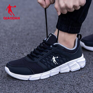 喬丹QIAODAN冬季男鞋運動(dòng)鞋男跑步鞋休閑鞋網(wǎng)面透氣跑鞋R 黑色/白色-230A 42