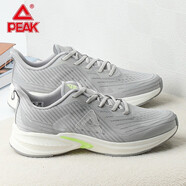 匹克（PEAK）男鞋跑步鞋男夏季網(wǎng)面透氣軟底學(xué)生慢跑運動鞋防滑減震休閑鞋子男 煙灰 39