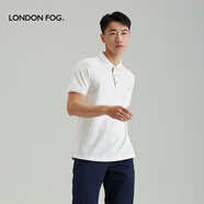 London Fog倫敦霧純棉短袖Polo衫男士時(shí)尚新款夏裝經(jīng)典體恤 白色A1 52/XL/180