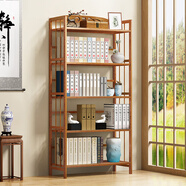 安爾雅 書(shū)架落地多層楠竹簡(jiǎn)易書(shū)柜置物架儲物收納架 5層50