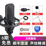 鐵三角（Audio-technica） AT4033A電容麥克風(fēng)專業(yè)合唱錄音棚主播直播話筒 配支架套裝