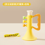 貝芬樂（buddyfun）小喇叭玩具兒童可吹奏可吸吹吹樂寶寶嬰兒口哨笛子六一兒童節(jié)禮物 硅膠喇叭-黃-配掛繩