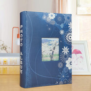 Homeglen 4R影集插頁6寸300張兒童相冊本紀念冊寶寶成長冊可留言 藍色-6寸300張