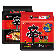 農心辛拉面黑袋拉面韓國韓式方便面黑色香辣泡面 黑辛拉面4+辛拉面5