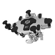 邁駱騎摩托車手機支架防震鋁合金機車導(dǎo)航支架減震摩旅騎行手機固定架電動踏板車橫豎屏旋轉(zhuǎn)防水手機架 銀色-后視鏡款【720°萬向調(diào)節(jié)】