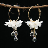 夢(mèng)君宸古裝古風(fēng)古典耳環(huán)宮廷無(wú)耳洞耳夾文藝漢元素花朵 O-4【相識】一對