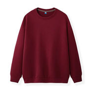 大依優(yōu)型大碼男裝圓領(lǐng)衛衣長(cháng)袖T恤男士加肥加大胖子套頭上衣300斤 酒紅 L【胸圍106cm】