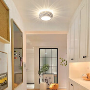 大觀(guān)園（DGY） 走廊過(guò)道吸頂燈簡(jiǎn)約入戶(hù)玄關(guān)燈具創(chuàng  )意led陽(yáng)臺吸頂燈中山燈具O125 1665-暗裝22*8cm-三色變光