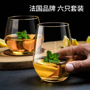 法國樂美雅威士忌杯酒吧洋酒杯啤酒杯紅酒杯創(chuàng)意葡萄酒杯玻璃水杯套裝 6只裝/400ml高款