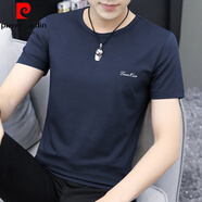 皮爾卡丹（pierre cardin）莫代爾冰絲t恤短袖男簡約衣服百搭夏季圓領(lǐng)夏裝休閑冰感半袖潮流 8817-223寶藍色 XL【120-140斤】