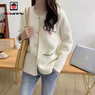 AEMAPE短外套女2025春秋冬季新款時(shí)尚休閑百搭小香風(fēng)流行短款名媛外套 白色-無(wú)領(lǐng)奢華品質(zhì) 2XL _130-150