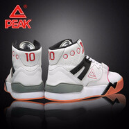 匹克（PEAK）態(tài)極910鴛鴦高幫板鞋男運動(dòng)休閑鞋潮流百搭經(jīng)典復古休閑旅游鞋 大白/黑色 42