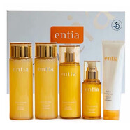 恩沙（ENTIA） 化妝品煥顏亮膚乳液面霜護(hù)膚品 恩沙潔面乳+水+水+乳液+精華（套盒）