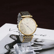 【二手99新】浪琴（LONGINES）男表瑞表嘉嵐系列 商務(wù)休閑超薄自動(dòng)機械手表男士 浪琴石英男表 34mm嘉嵐間金L4.708.2.32.7【機械】 進(jìn)口手表+全國包郵+終身售后