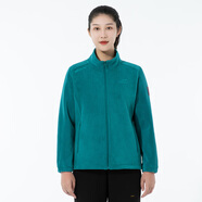 風(fēng)雪狼（FENGXUELANG）秋冬抓絨外套女珊瑚絨抓絨衣加厚絨衣雙面絨大碼搖粒絨上衣手男絨 孔雀蘭-女款 4XL