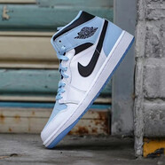 耐克（NIKE）男鞋aj板鞋休閑鞋夏季新款A(yù)ir Jordan 1 Mid AJ1中幫籃球鞋運(yùn)動(dòng)鞋 DV1308-104北卡藍(lán) 40