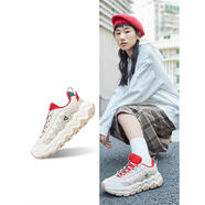 匹克（PEAK）樂(lè )游丨貓爪鞋女鞋春季新款情侶百搭休閑鞋厚底增高老爹鞋男鞋 女款帆布白DG240508 35