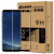 惠舟 三星s8鋼化膜/全屏手機貼膜 適用于三星S8/S8+/S8Plus S8(曲屏鋼化膜)精靈黑