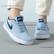 耐克（NIKE）夏季新款帆布鞋女軟底低幫板鞋透氣運動(dòng)鞋防滑休閑鞋 淺藍色_905373-407 軟底防滑 38.5