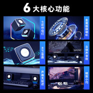 聯(lián)想異能者電腦音箱 OTG二合一USB低音炮金屬振膜喇叭HiFi音質LED燈效 聯(lián)想異能者電腦音箱A200Pro黑色 有線手機筆記本桌面家用音響